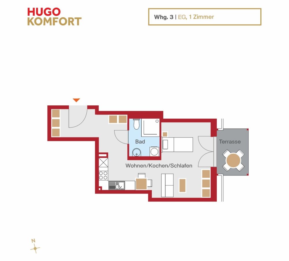 Grundriss Whg 3