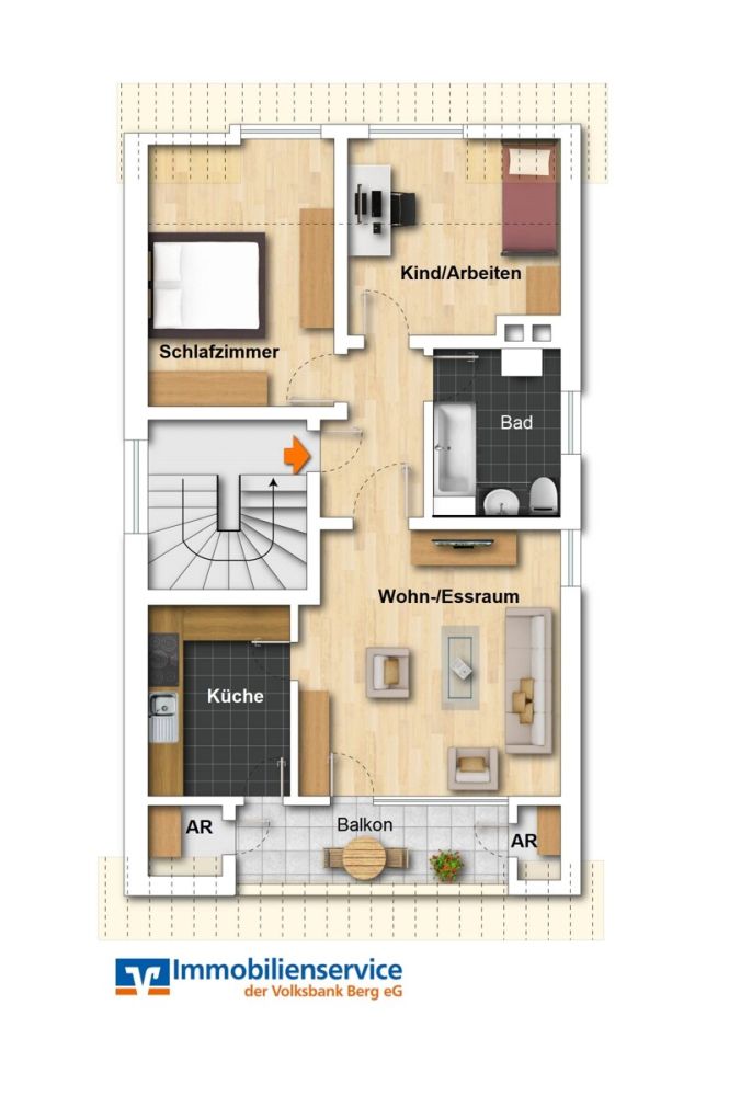 Grundriss der Wohnung