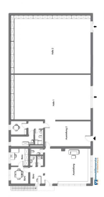 Gewerbeimmobilie: Büro/Ausstellung/Hallen und Betriebswohnung in Engelskirchen