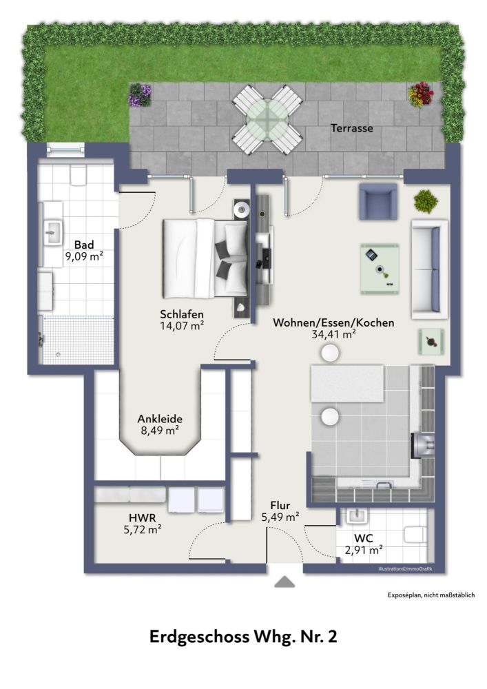 *Ein echter Hingucker*
Schicke Wohnung mit kleinem Garten in toller Lage von Neuenkirchen/St. Arnold
