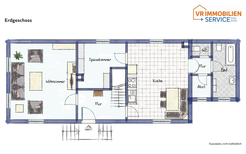 Einfamilienwohnhaus mit Nebengebäuden und Scheune im Ortskern von 97702 Seubrigshausen!