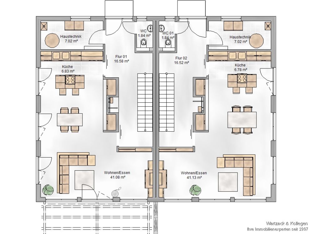 Herrliches Grundstück 
zur sofortigen Bebauung 
mit einem Ein- oder Zweifamilienhaus