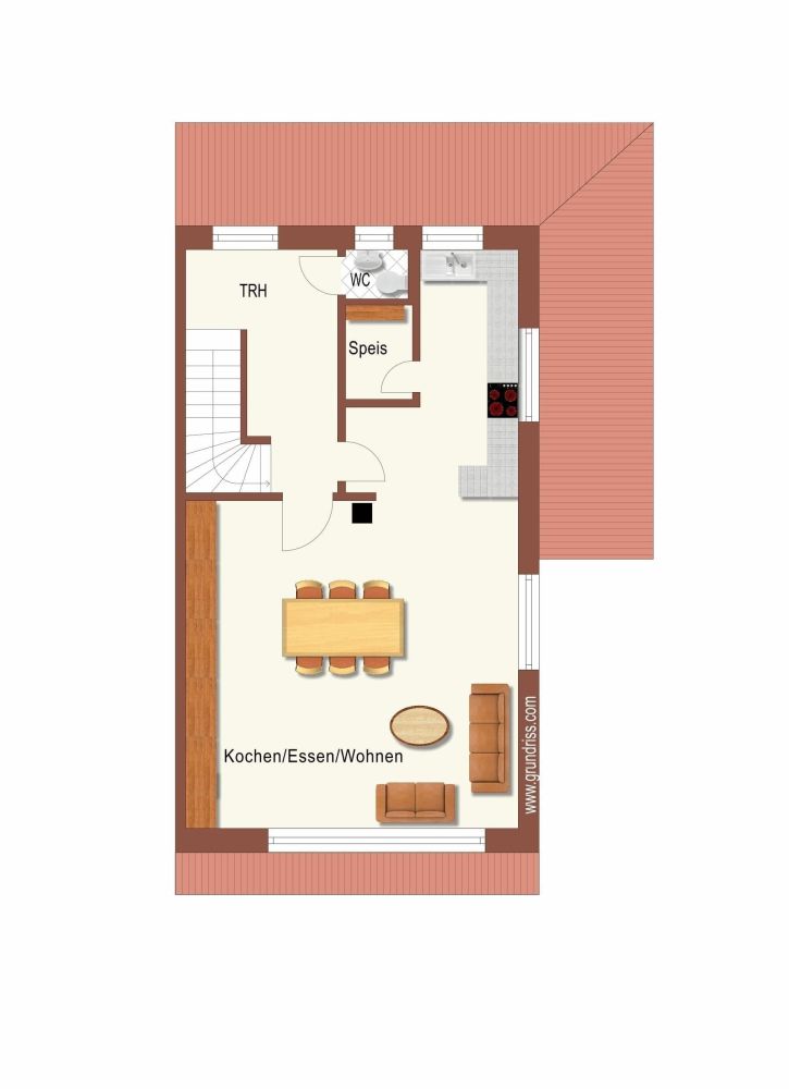 Grundriss Erdgeschoss - nicht maßstabsgetreu