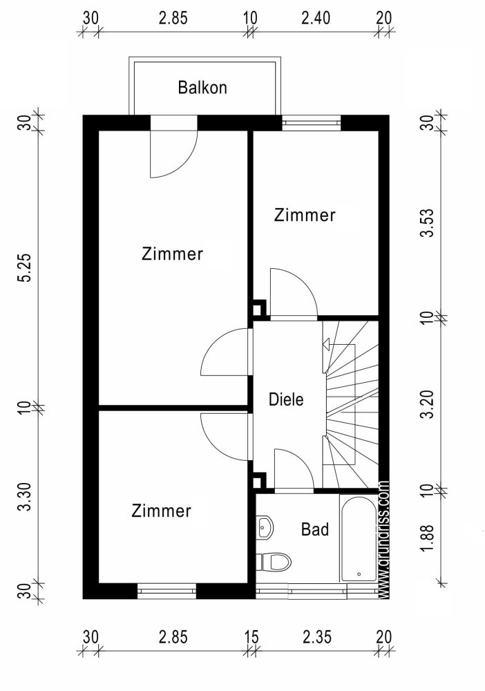 Grundriss Obergeschoss