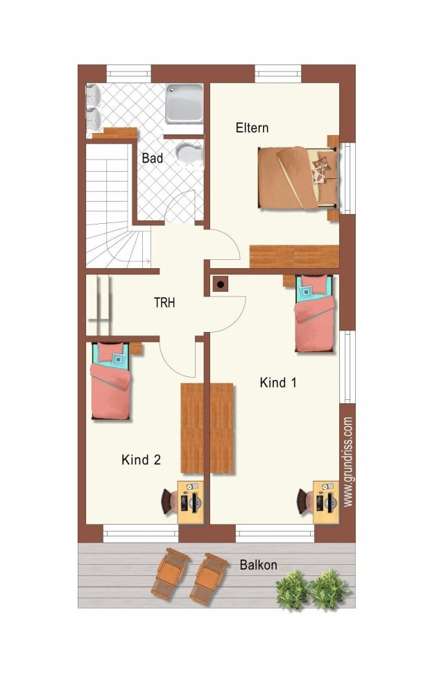 Grundriss Obergeschoss - nicht maßstabsgetreu