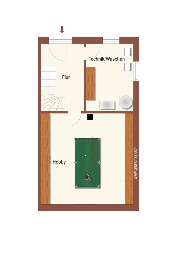 Grundriss Keller - nicht maßstabsgetreu