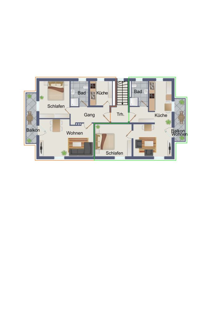 Modernes Mehrfamilienhaus mit Wohn- und Gewerbenutzung