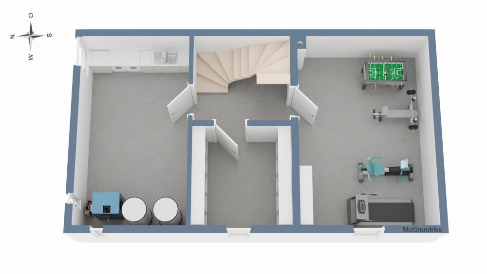 3D Grundriss des Kellers