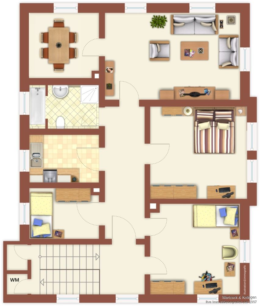gemütliche 
4,5-Zimmer-Dachwohnung
zwischen Stadtpark & Marktplatz