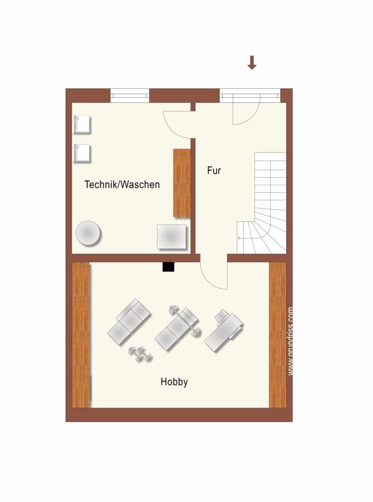 Grundriss Keller - nicht maßstabsgetreu