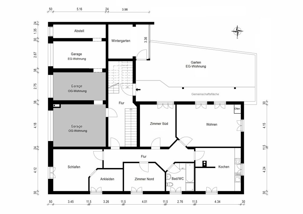 HISTORISCHE 4 ZIMMER-WOHNUNG IM ERDGESCHOSS