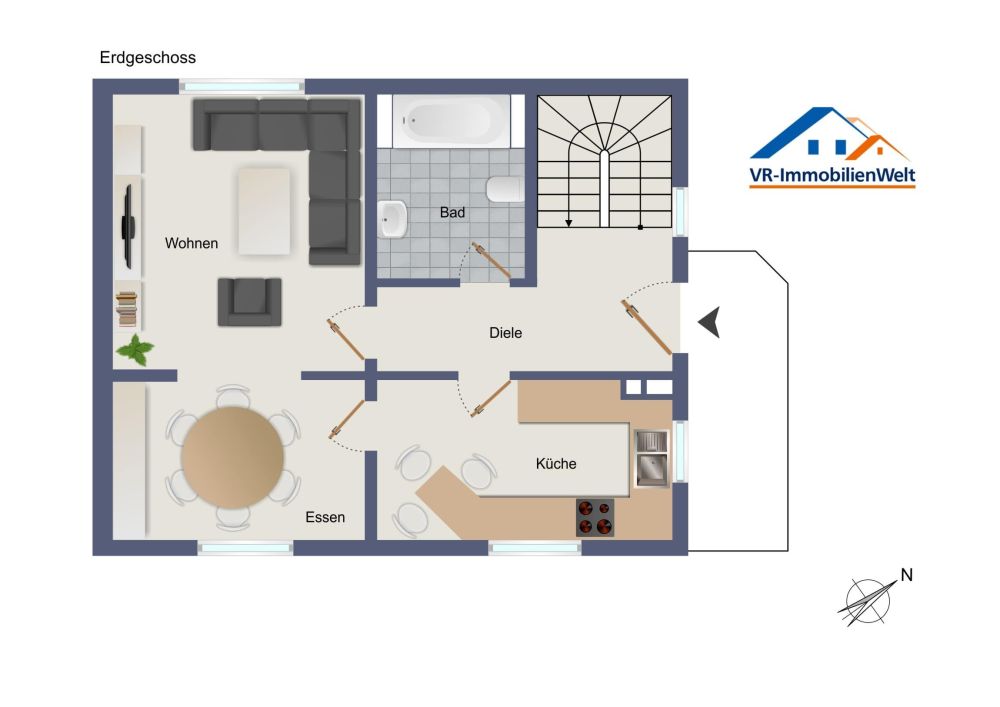 Charmante Doppelhaushälfte mit Potenzial – ruhiges Wohnen auf 3 Ebenen