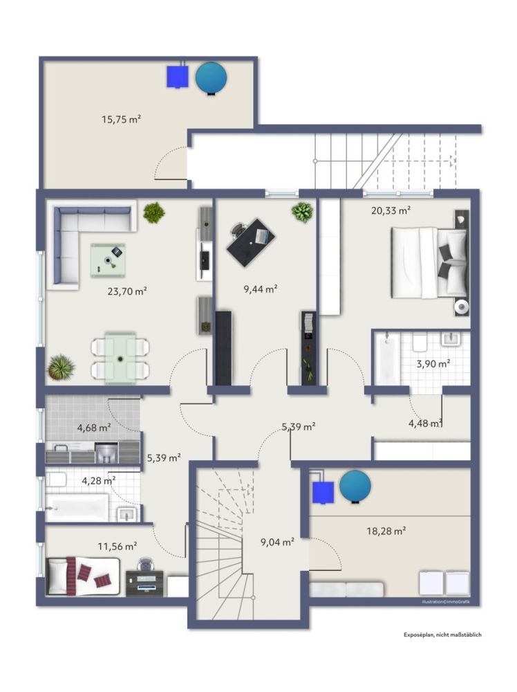 Gartenparadies - Zweifamilienhaus mit Einliegerwohnung