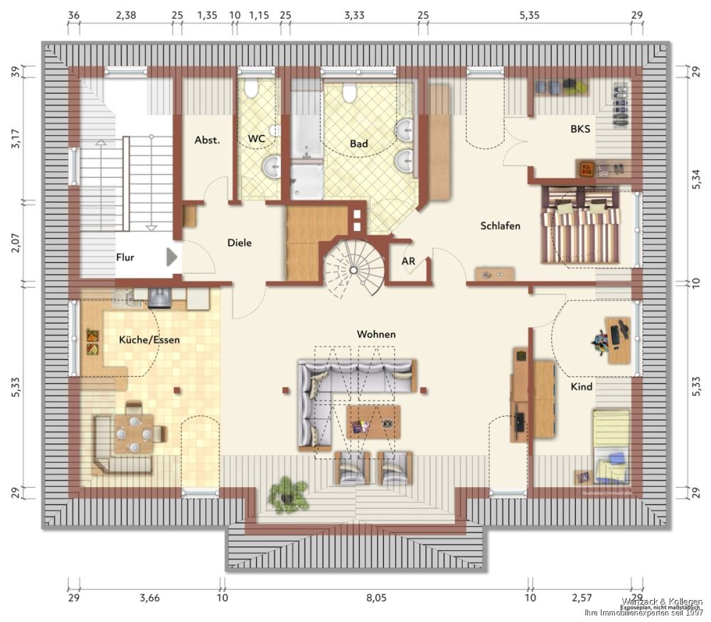großzügige Dachgeschosswohnung im edlen Gewand in Schwabach