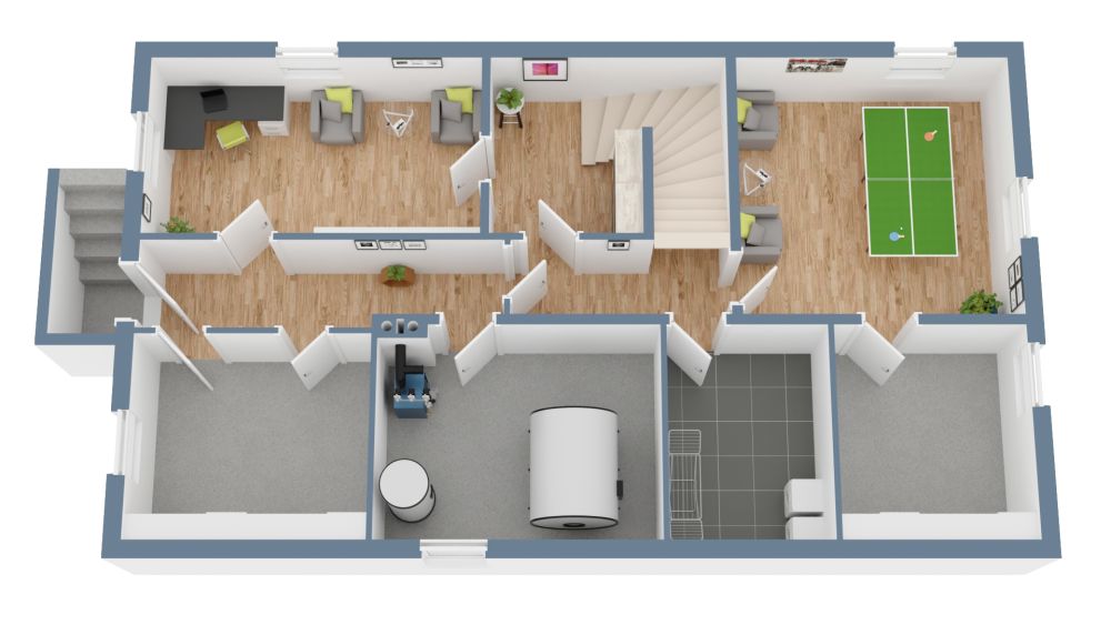 Modernes Mehrfamilienhaus mit Wohn- und Gewerbenutzung