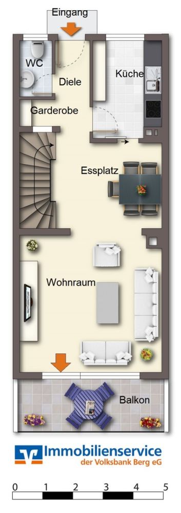 Große Maisonette-Eigentumswohnung in Kürten-Biesfeld