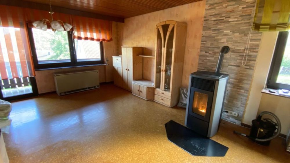 Wohnzimmer mit Pelletofen