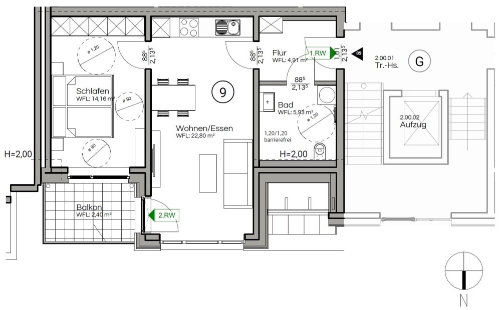 Gemütliche Neubauwohnung mit Balkon und Einbauküche in Lienen! (3)