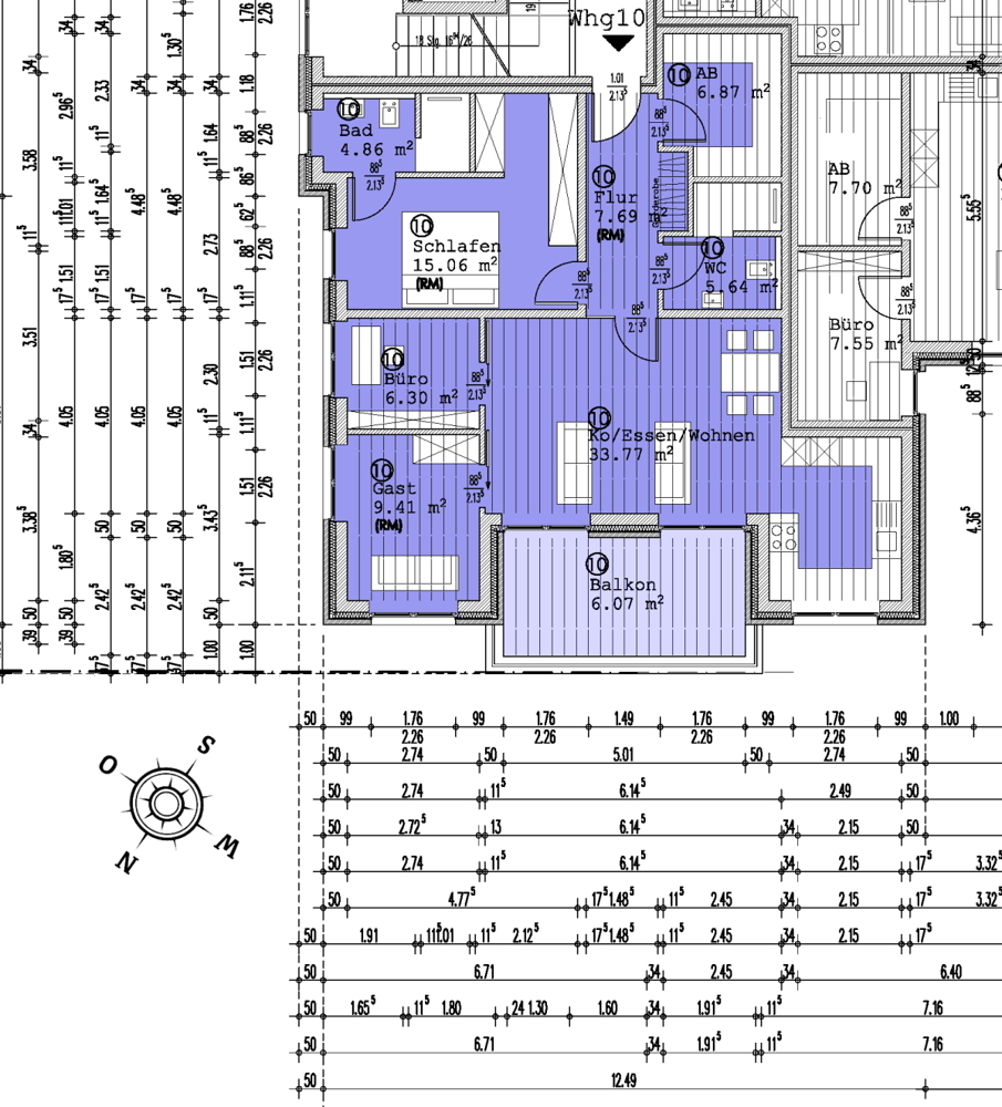 4-Zimmer-Neubauwohnung im 1. OG mit Balkon, Aufzug & zwei TG-Stellplätzen im Zentrum von Bad Zw'ahn