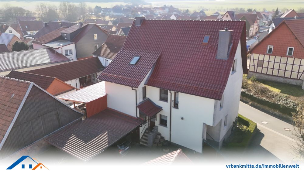 Ansicht von hinten mit Hauseingang