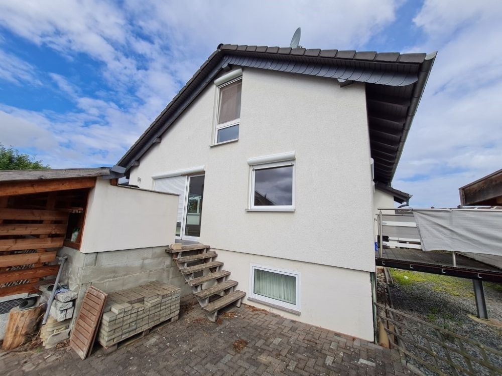 Ansicht der teilüberdachten Terrasse