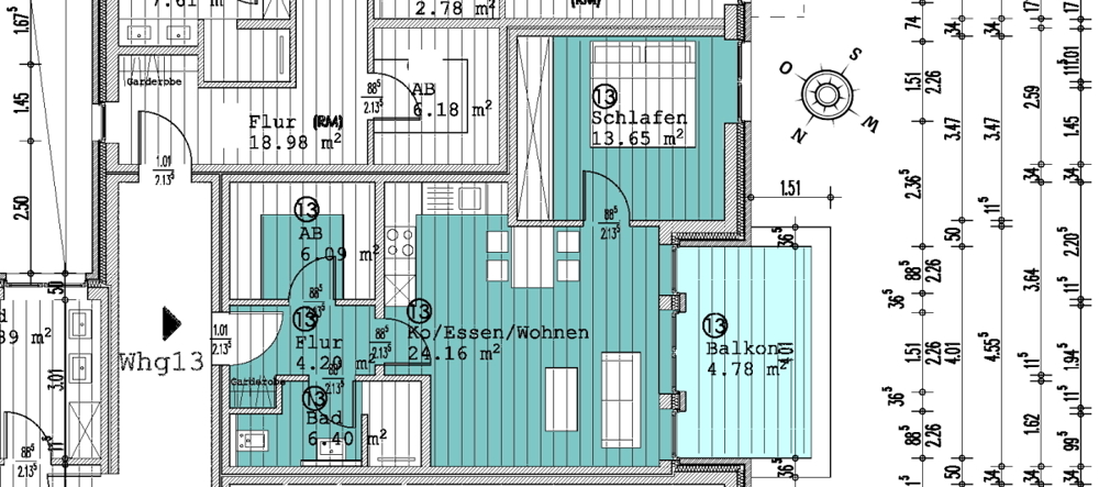2-Zimmer-Neubauwohnung im 1. OG mit Balkon, Aufzug und TG-Stellplatz im Zentrum von Bad Zwischenahn