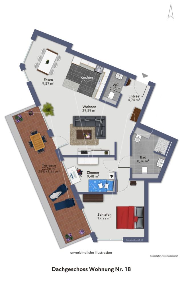 Moderne 3 Zimmer Wohnung in Top Lage