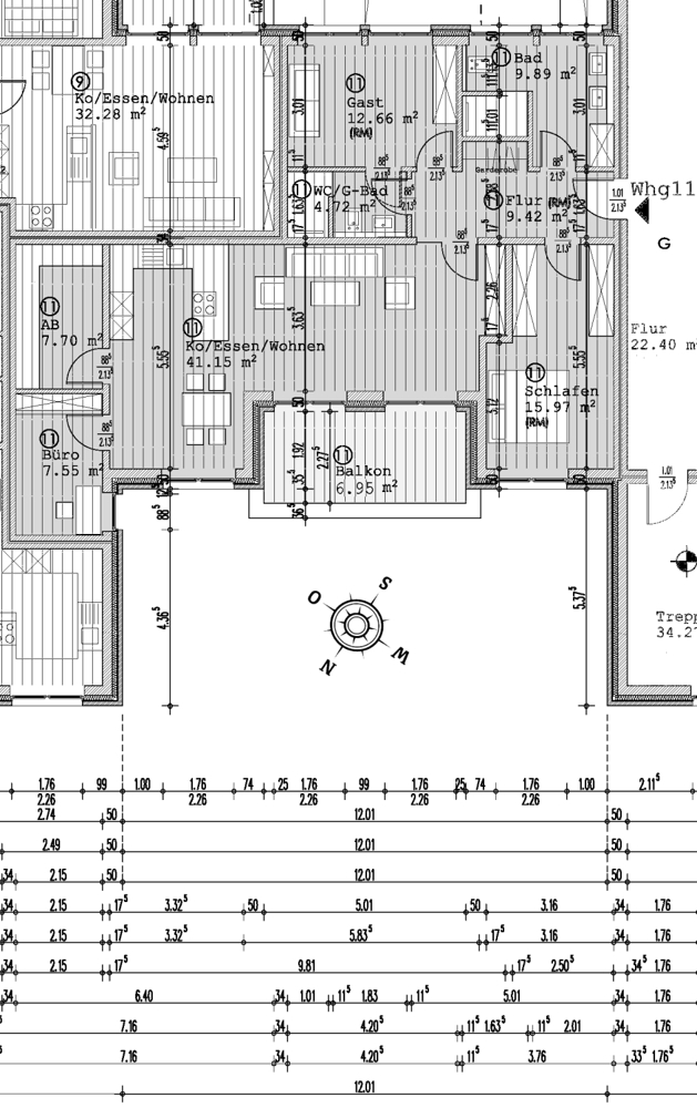 4-Zimmer-Neubauwohnung im 1. OG mit Balkon, Aufzug & zwei TG-Stellplätzen im Zentrum von Bad Zw'ahn