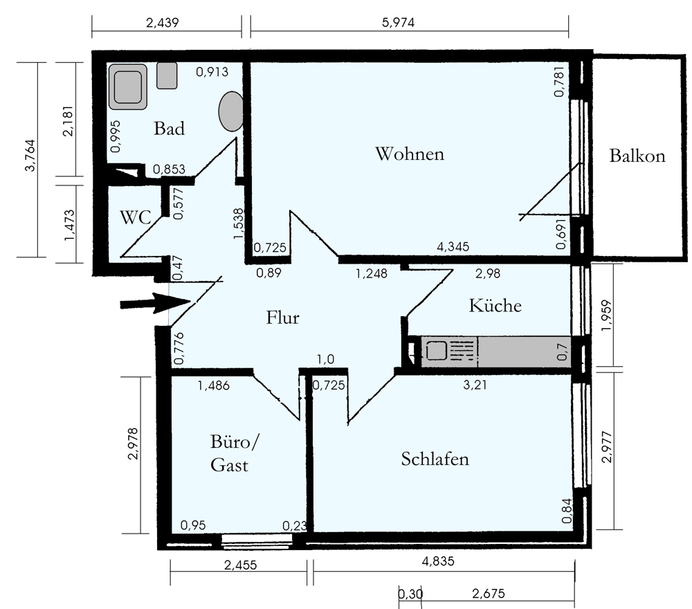 Kapitalanlage! Vermietete OG-Wohnung mit Balkon und Tiefgaragenstellplatz in Bad Zwischenahn
