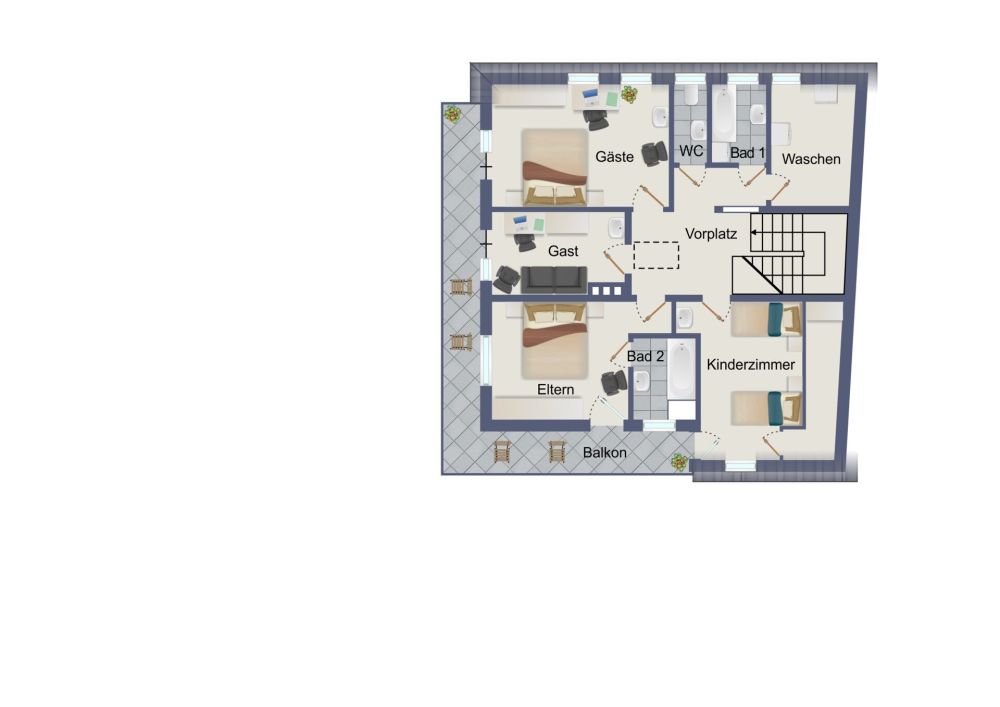 unverbindlicher Grundriss Obergeschoss