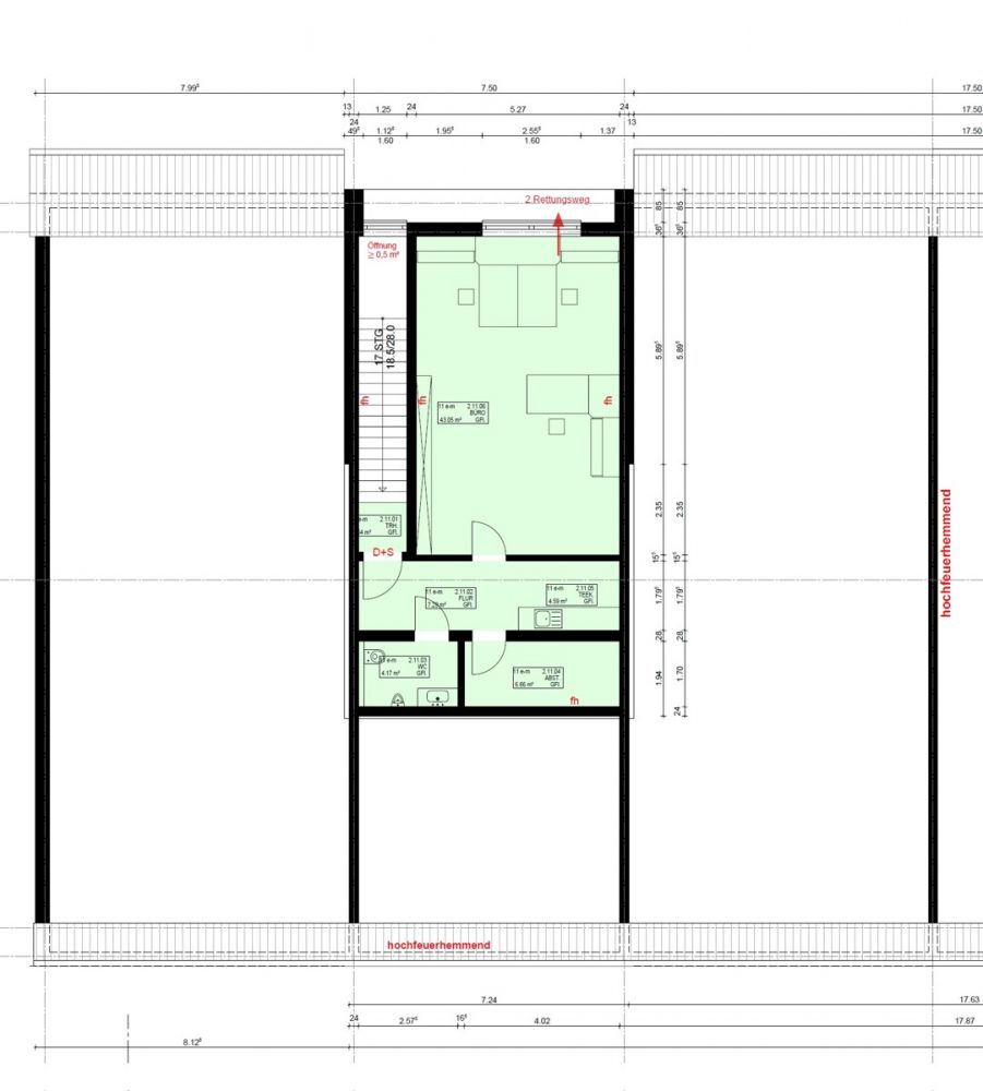Neu errichtete Produktions-/Ausstellungshalle
im Gewerbegebiet Hungenbach