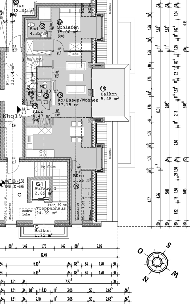 3-Zimmer-Neubauwohnung im DG mit Balkon, Aufzug und zwei TG-Stellplätzen im Zentrum von Bad Zw'ahn