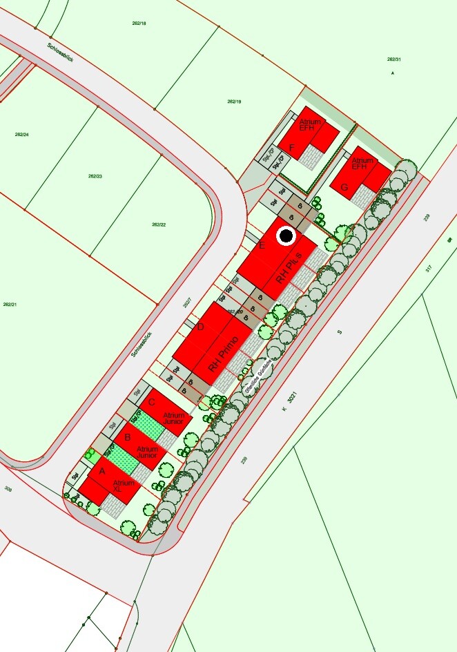 Lageplan Haus E - REH links