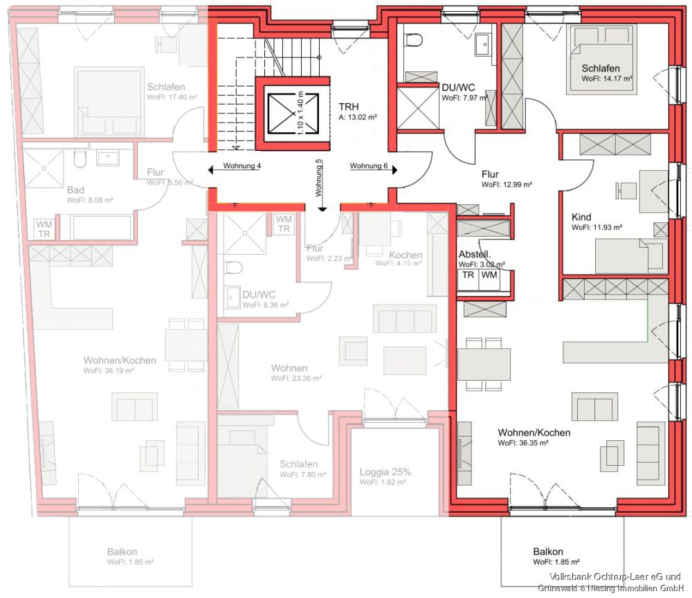 Exklusive 3-Zimmer-Wohnung in barrierefreier Neubauanlage!