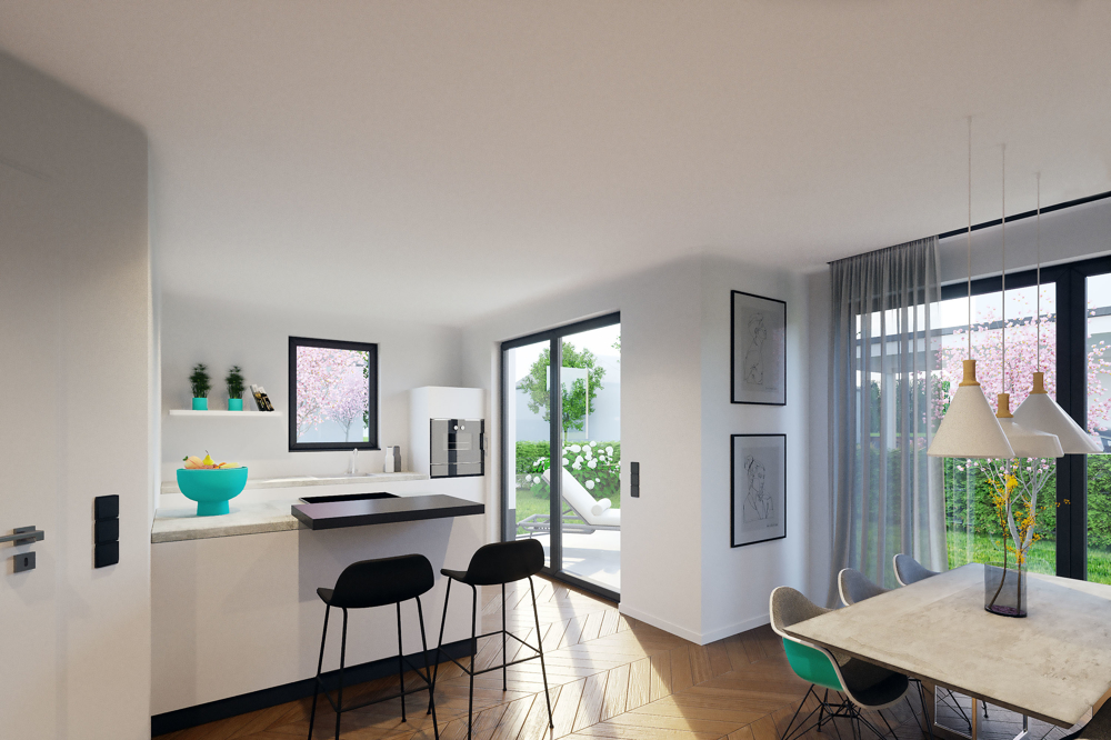 NEUBAU: CHARMANTES WALMDACH-EINFAMILIENHAUS IN RUHIGER LAGE VON MÜNCHEN-ALLACH