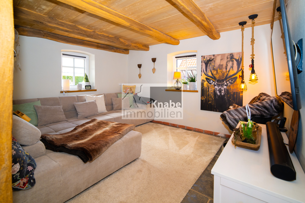 Wohnraum mit Blick aus Esszimmer