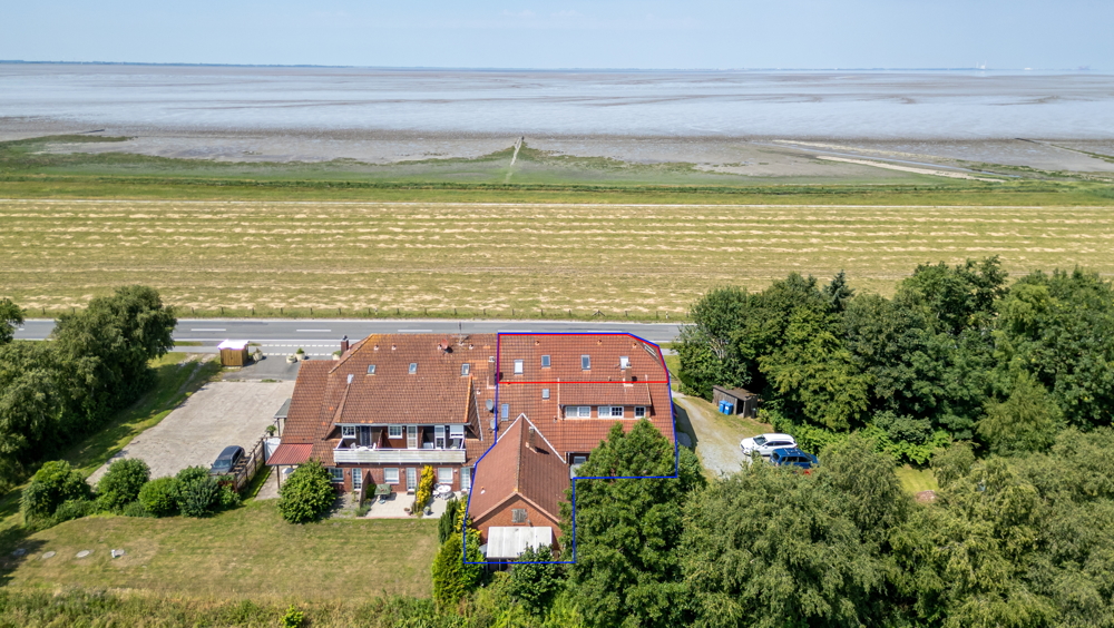 Attraktive und möblierte 3-Zimmer-Ferienwohnung, Nähe Nordsee in ländlicher Lage direkt am Jadebusen