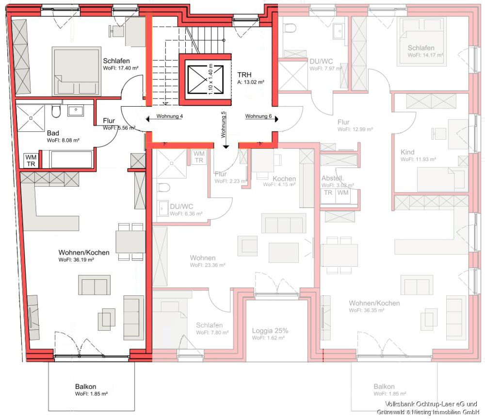 Exklusive 2-Zimmer-Wohnung in barrierefreier Neubauanlage !