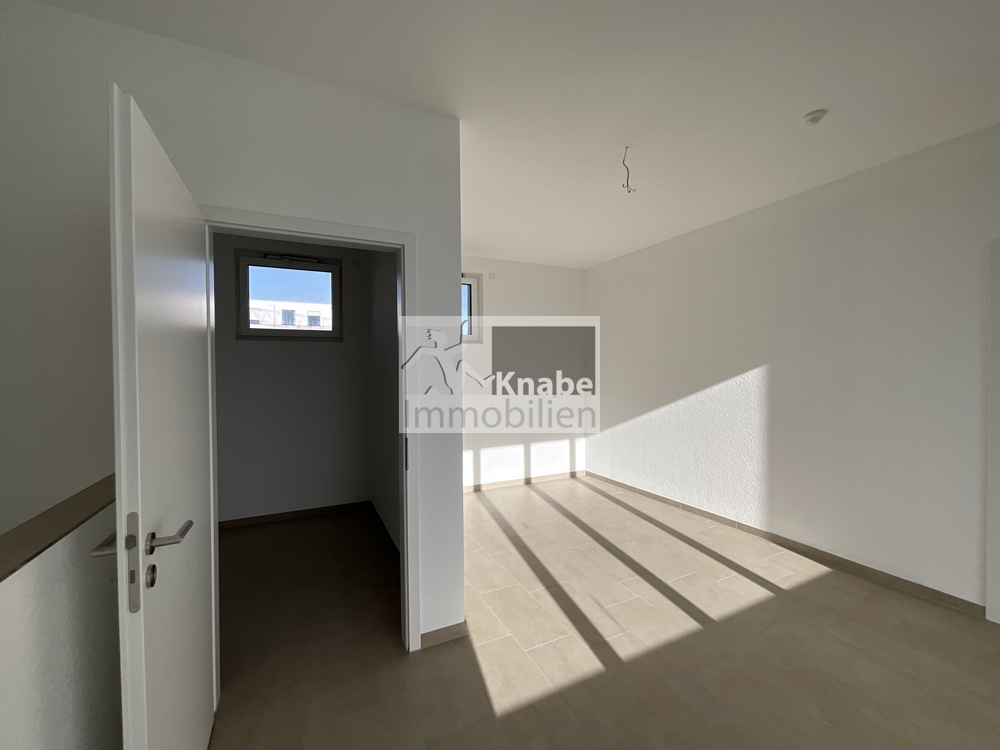 Blick ins Entrée mit Abstellraum/begehbarer Kleiderschrank