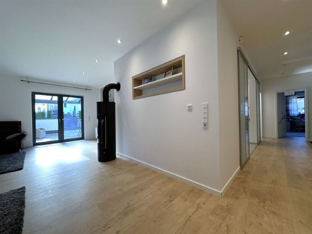 Wohnzimmer mit Kaminofen