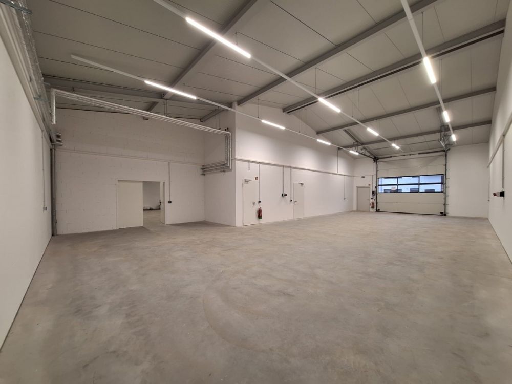 Neu errichtete Produktions-/Ausstellungshalle
im Gewerbegebiet Hungenbach