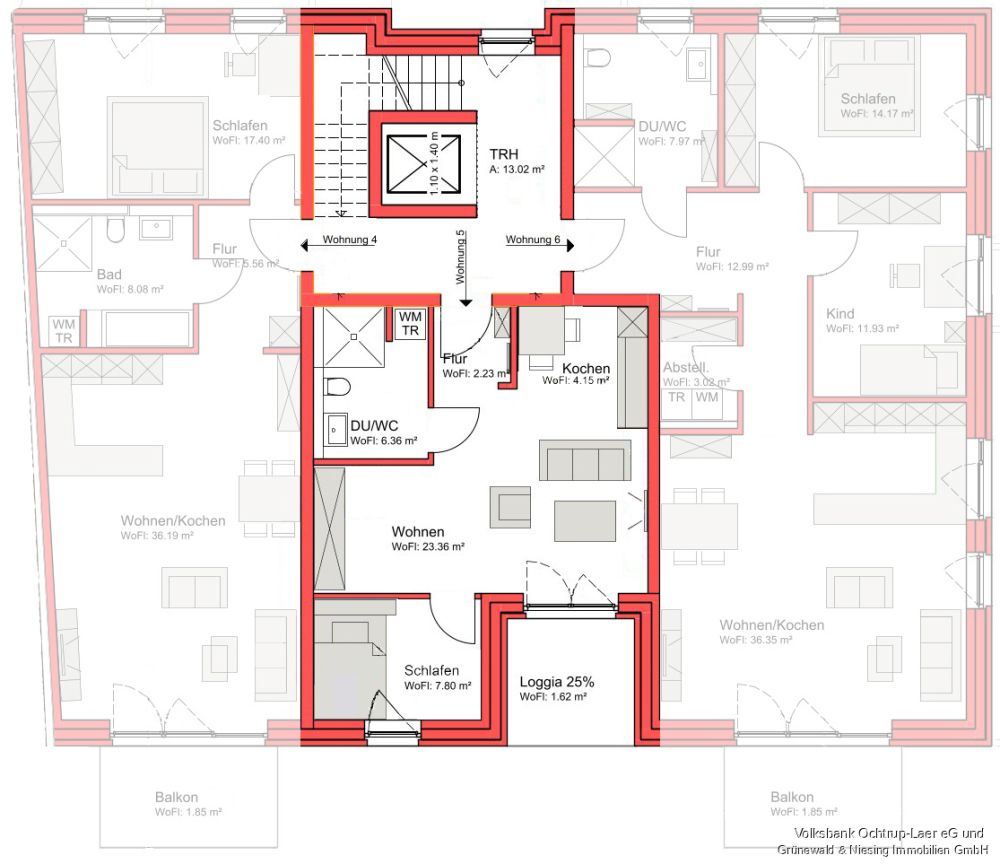 Exklusive 2-Zimmer-Wohnung in barrierefreier Neubauanlage!