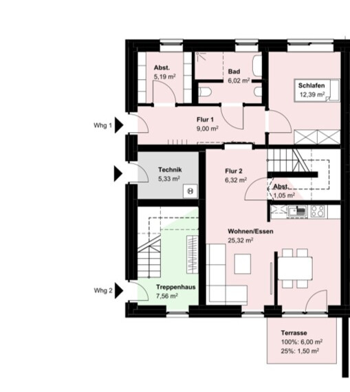 QNG-zertifizierte Reihenhäuser
mit jeweils 2 Wohneinheiten nahe der Ems!