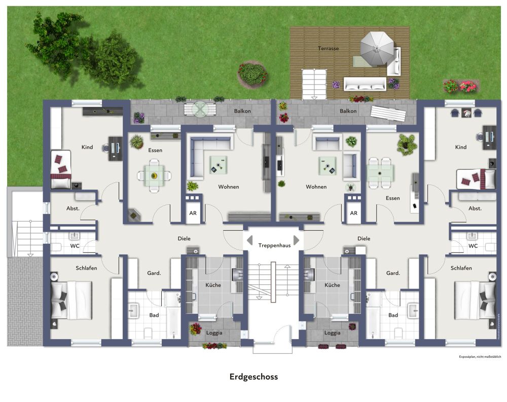 Grundriss - nicht maßstabsgerecht