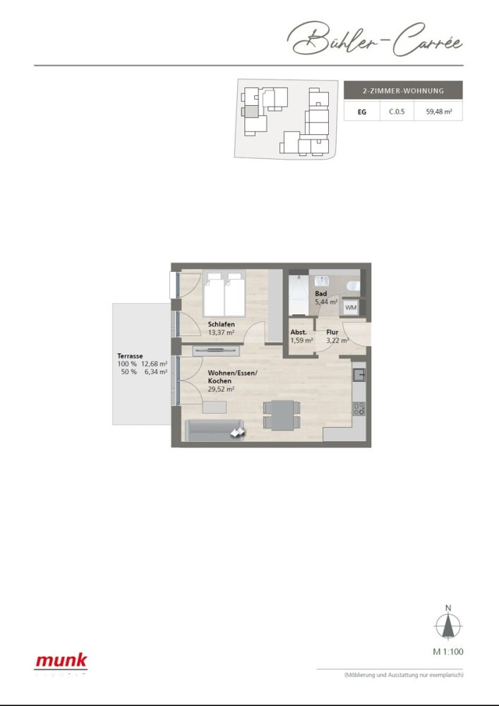 Grundriss EG C.0.5 - 2 Zimmer