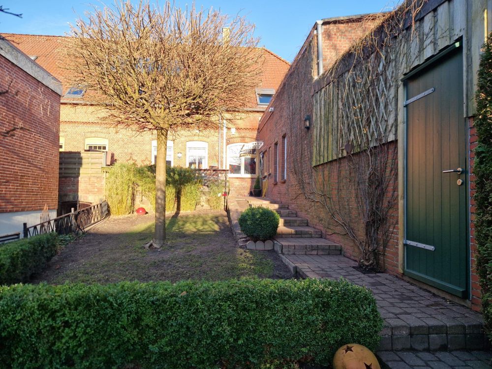 Hinterer Garten- im Sommer blüht und grünt es hier