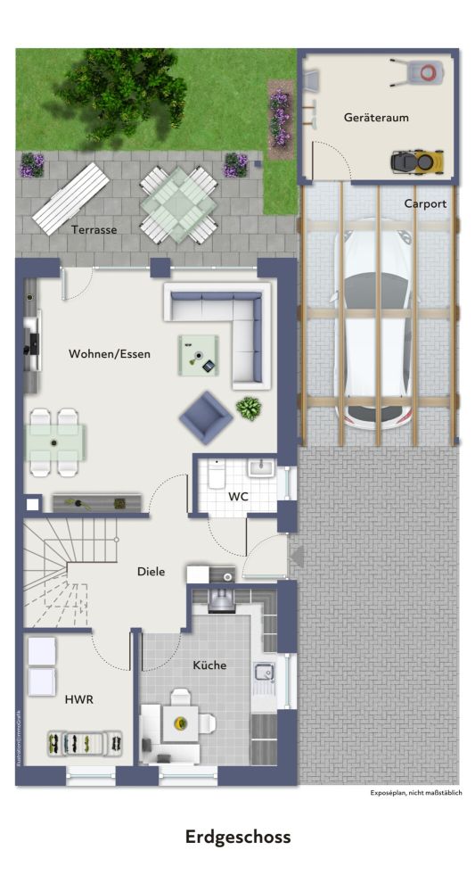 Wohnen mit Stil - Optimal konzipiert! Attraktive Doppelhaushälfte im Ortskern von Recke! (5)