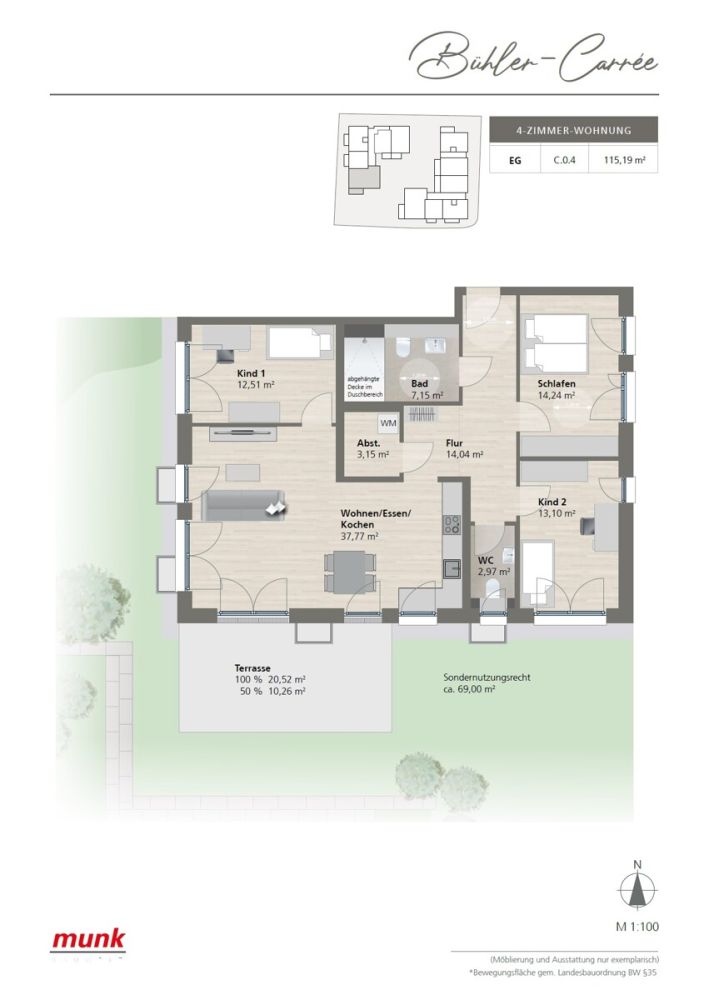 Grundriss EG C.0.4 - 4 Zimmer