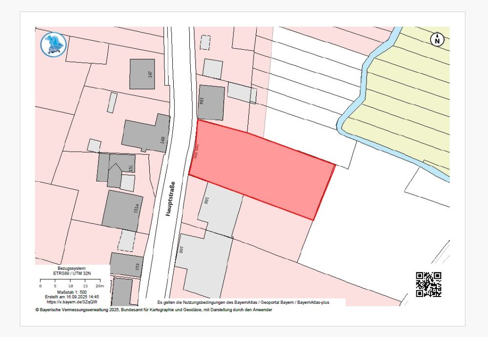 Baugrundstück mit Baugenehmigung für 4-Familienhaus in Heimbuchenthal