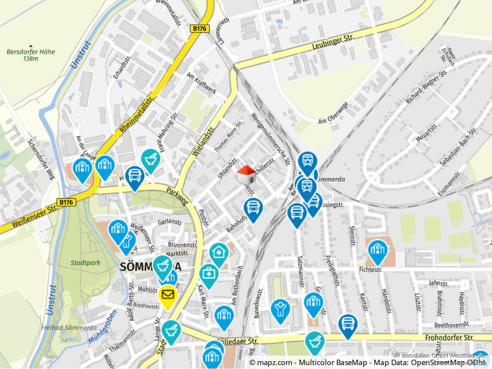 Hochwertige 2-Raum-Wohnung im EG in Sömmerda
